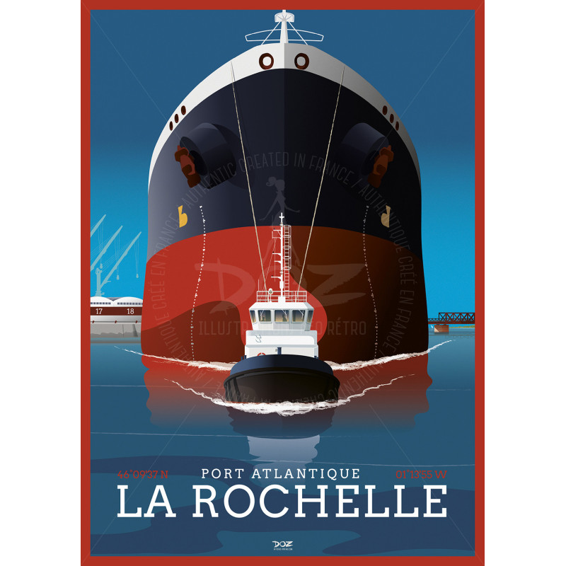 DOZ Poster Port Atlantique La Rochelle - The tugboat DOZ Poster Port Atlantique La Rochelle - The tugboat