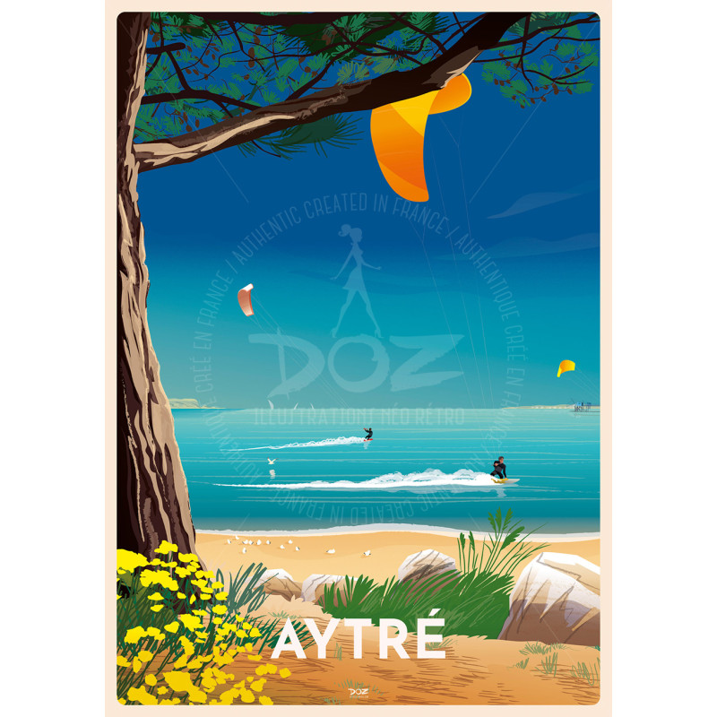 Affiche vintage touristique Aytré Affiche vintage touristique Aytré