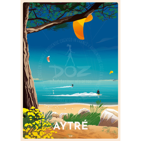 Affiche vintage touristique Aytré