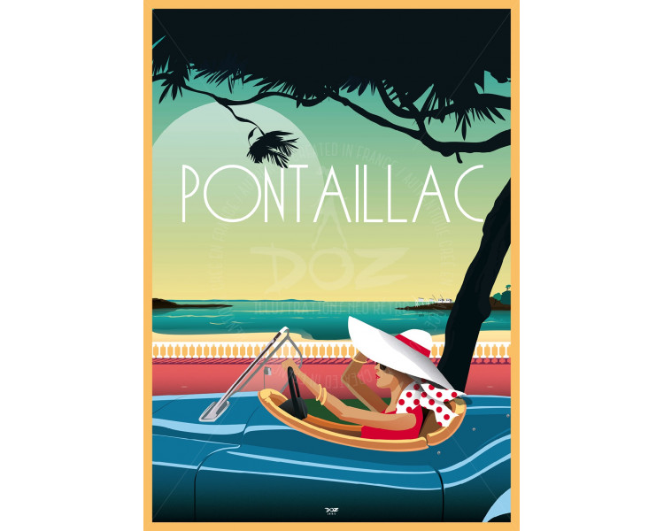 Affiche DOZ Royan Pontaillac décapotable Affiche DOZ Royan Pontaillac décapotable