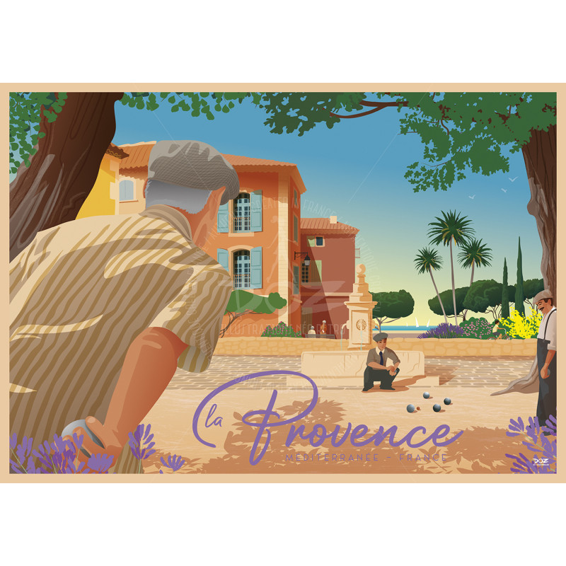 DOZ Poster - Provence - Pétanque DOZ Poster - Provence - Pétanque