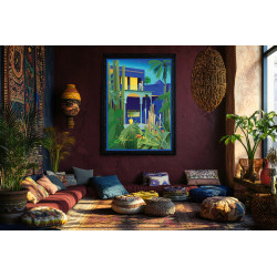 Affiche DOZ - Maroc - Marrakech - Les Jardins Majorelle - Yves Saint-Laurent
