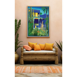 Affiche DOZ - Maroc - Marrakech - Les Jardins Majorelle - Yves Saint-Laurent