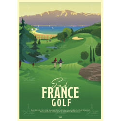 Affiche DOZ - Sud France Golf - de Perpignan à Nîmes