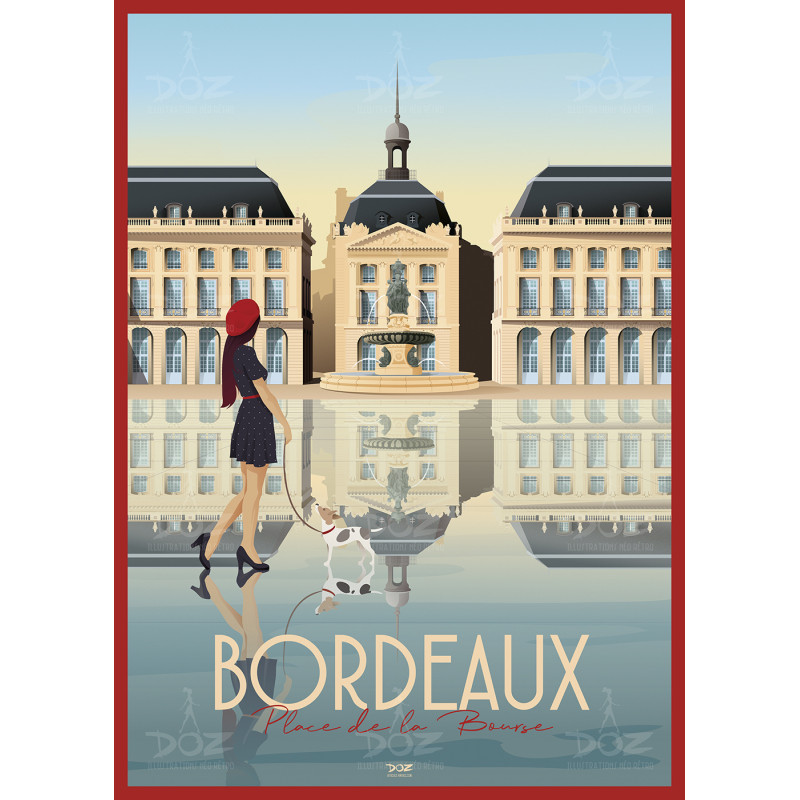DOZ Bordeaux Poster - The Place de la Bourse DOZ Bordeaux Poster - The Place de la Bourse
