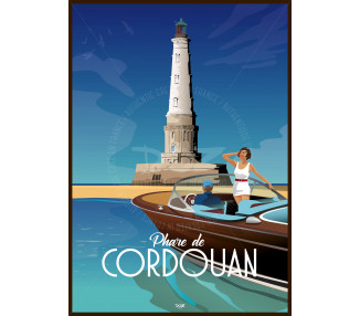 Affiche DOZ Le Phare de Cordouan bateau