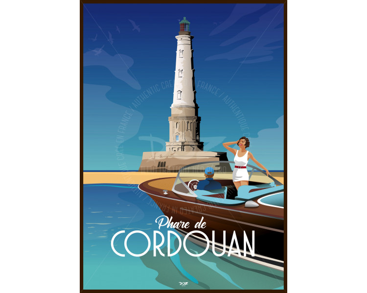Affiche DOZ Le Phare de Cordouan bateau Affiche DOZ Le Phare de Cordouan bateau