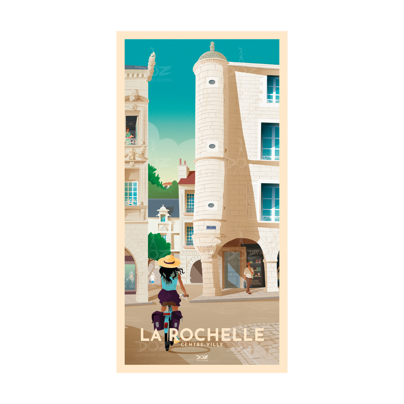 Carte Postale DOZ - La Rochelle Centre-ville Carte Postale DOZ - La Rochelle Centre-ville