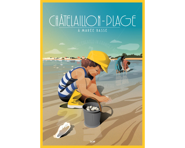 Affiche DOZ Châtelaillon-Plage - Marée Basse Affiche DOZ Châtelaillon-Plage - Marée Basse