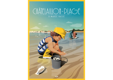 Affiche DOZ Châtelaillon-Plage - Marée Basse