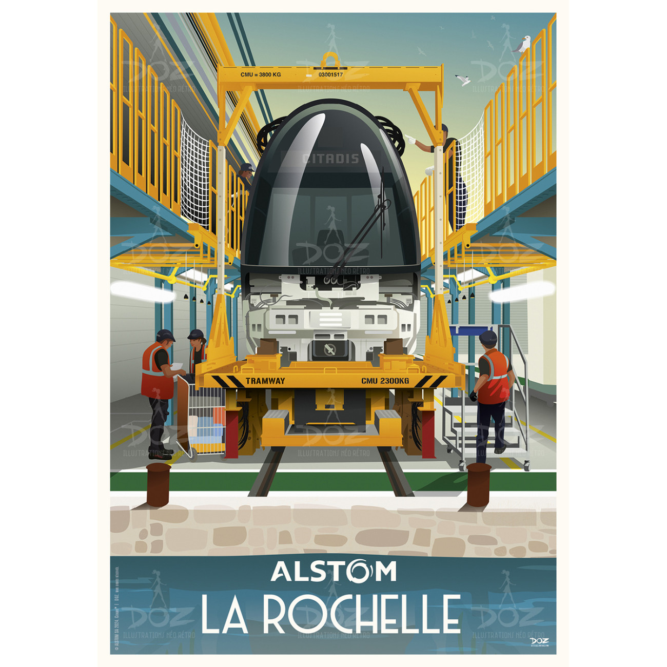 Poster DOZ - Alstom - Tramway La Rochelle Poster DOZ - Alstom - Tramway La Rochelle