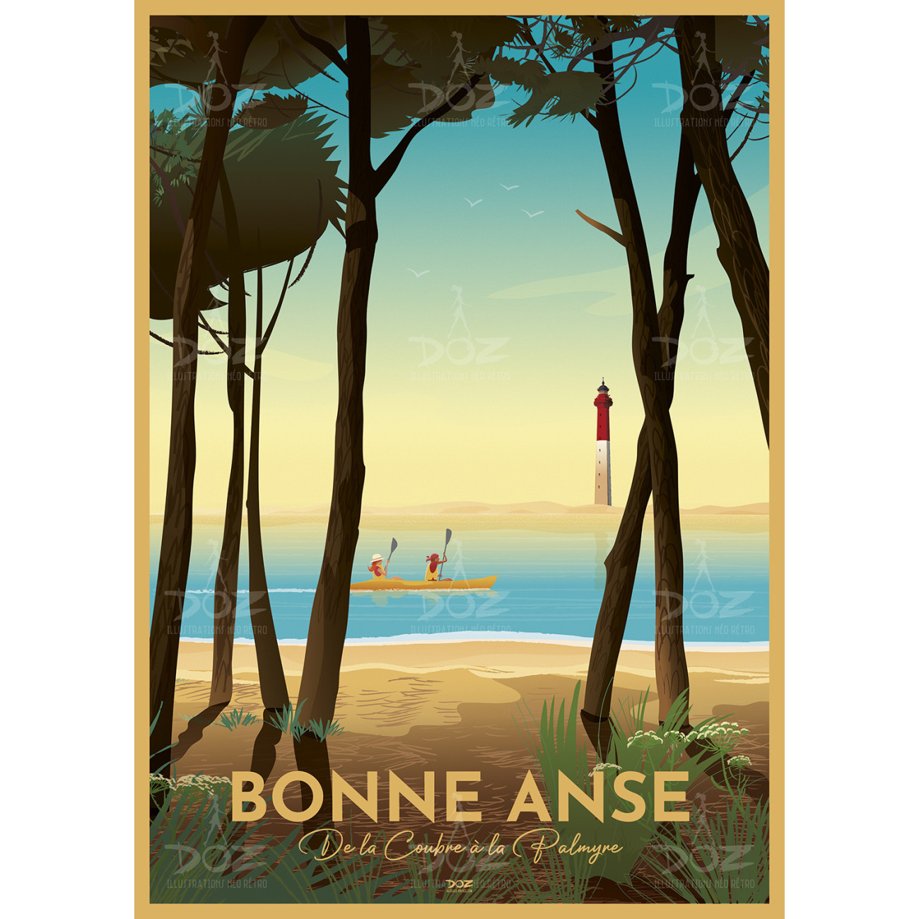 Affiche DOZ - Bonne anse - De la Coubre à La Palmyre Affiche DOZ - Bonne anse - De la Coubre à La Palmyre