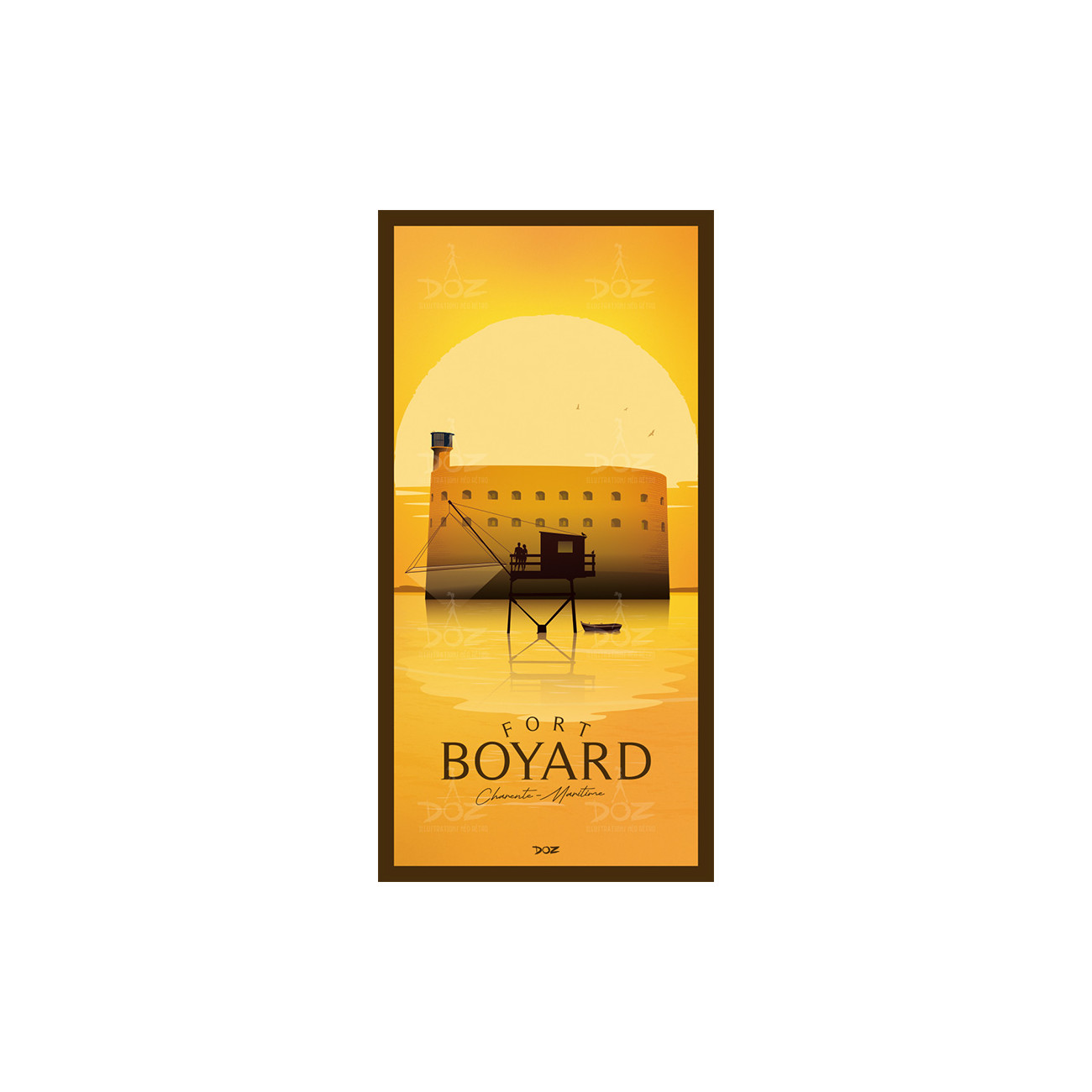 Carte Postale DOZ - Fort Boyard Carrelet Carte Postale DOZ - Fort Boyard Carrelet