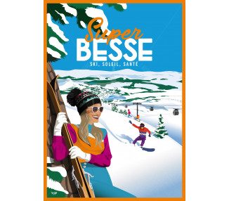 Affiche DOZ Super Besse hiver Ski