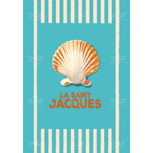 Affiche DOZ - Collection de la mer - la Saint-Jacques