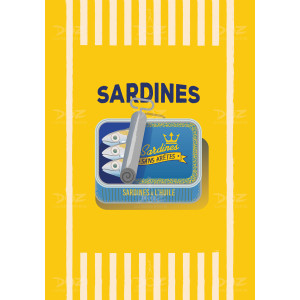 Affiche DOZ - Collection de la mer - Les Sardines