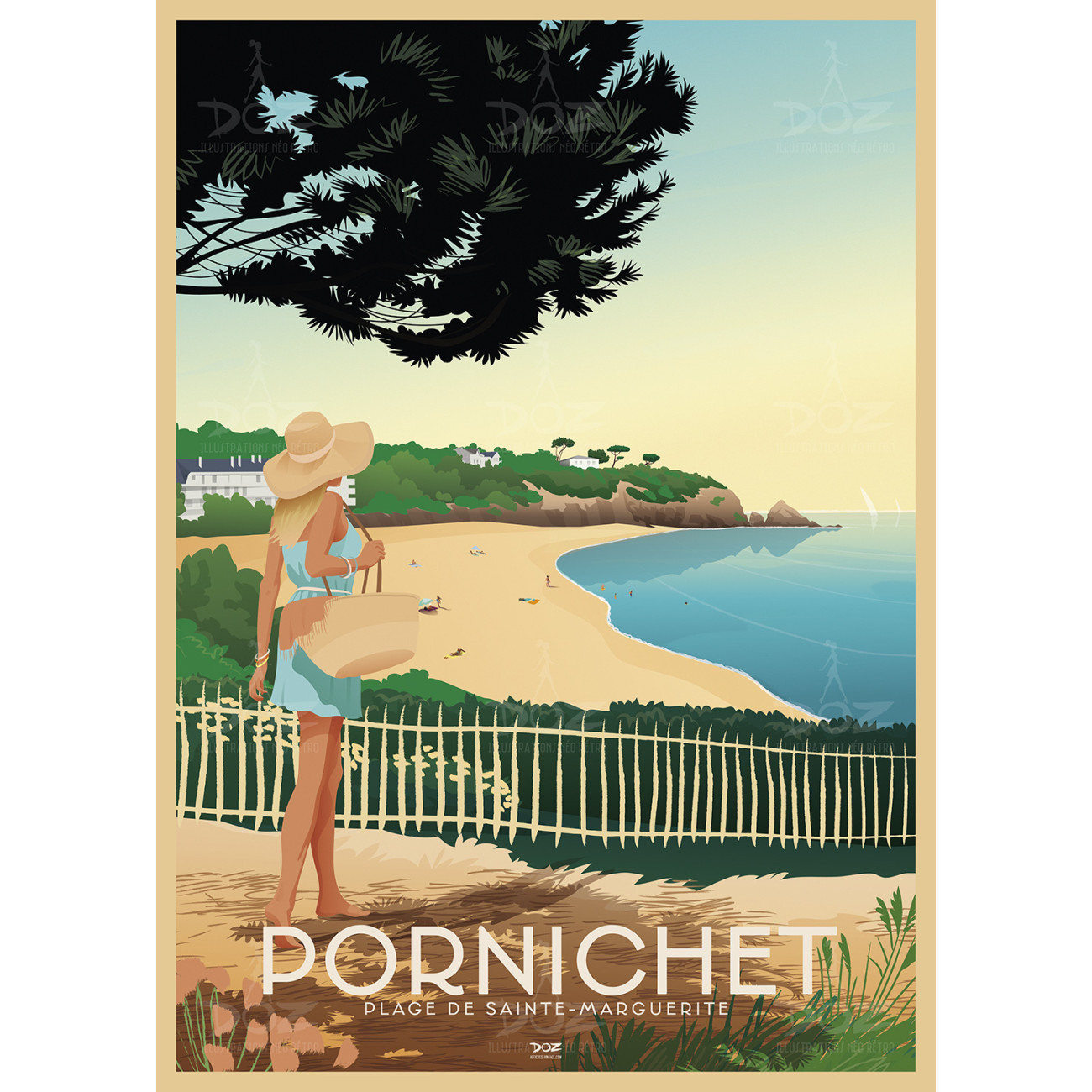 Affiche DOZ - Pornichet - Plage Sainte-Marguerite Affiche DOZ - Pornichet - Plage Sainte-Marguerite