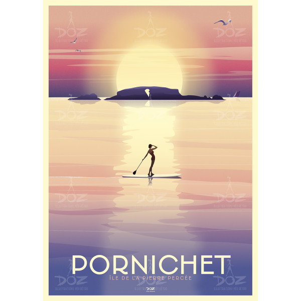 Affiche DOZ - Pornichet - Ile de la Pierre percée