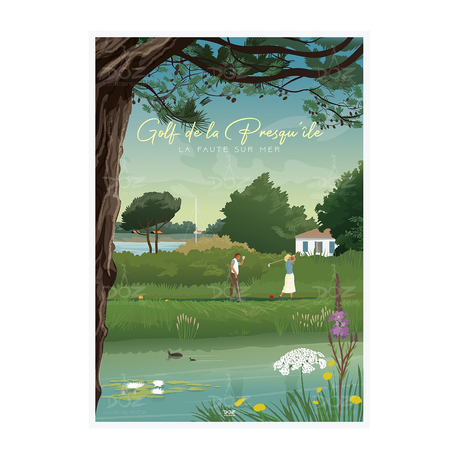 Affiche DOZ - Golf de la Presqu'île - La Faute-sur-Mer Affiche DOZ - Golf de la Presqu'île - La Faute-sur-Mer