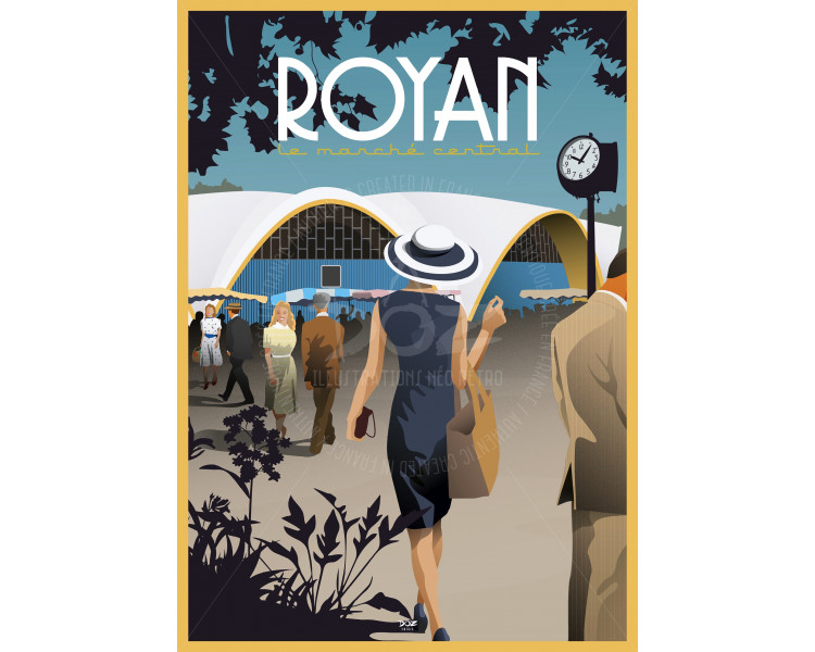 Affiche DOZ Royan - Le marché Affiche DOZ Royan - Le marché