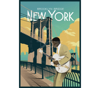 Affiche DOZ New York - Le pont de Brooklyn