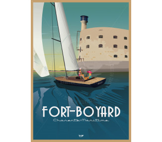 Affiche DOZ Fort Boyard - voilier
