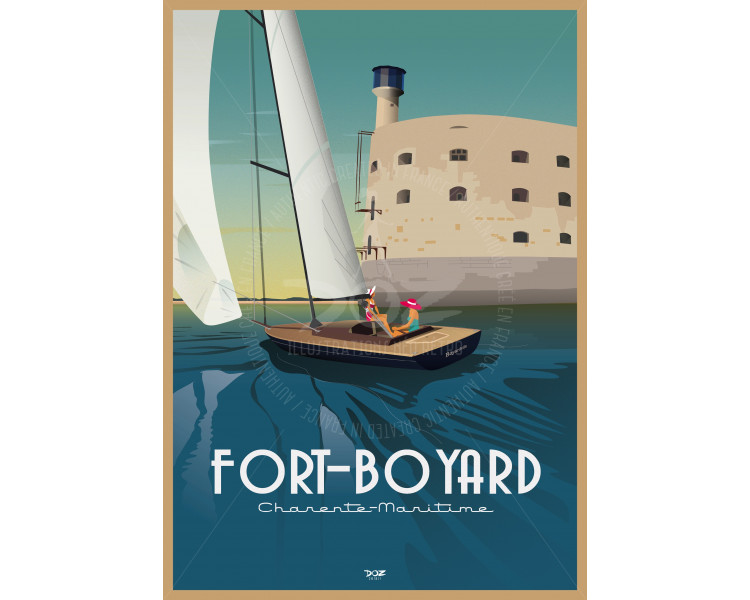 Affiche DOZ Fort Boyard - voilier Affiche DOZ Fort Boyard - voilier