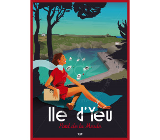 Affiche DOZ Ile d'Yeu - Port de la meule