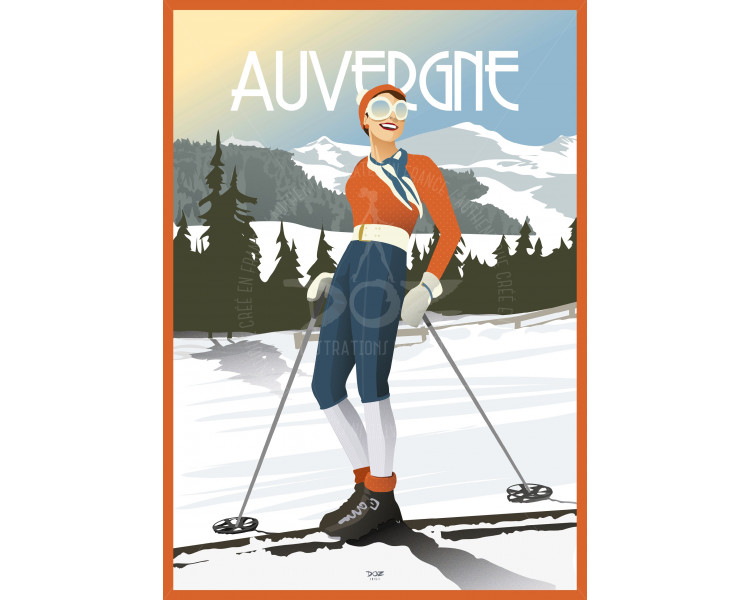 Poster DOZ Auvergne - ski