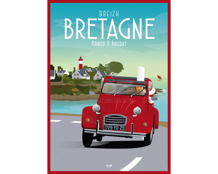 Affiche DOZ Bretagne 2 cv Affiche DOZ Bretagne 2 cv