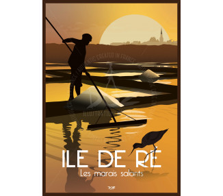 Affiche DOZ Ile de Ré - Les Marais salants