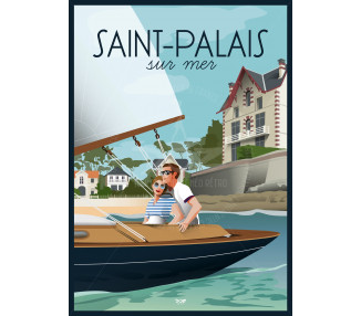 Affiche DOZ Saint Palais sur Mer - Voilier