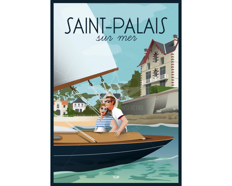 Affiche DOZ Saint Palais sur Mer - Voilier Affiche DOZ Saint Palais sur Mer - Voilier