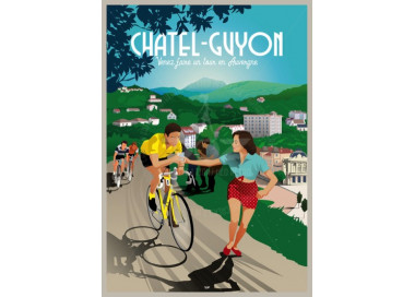 Poster DOZ Chatel-Guyon - Auvergne - Tour de France