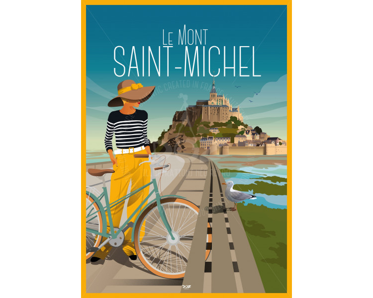 Affiche DOZ Mont Saint-Michel - Vélo Affiche DOZ Mont Saint-Michel - Vélo