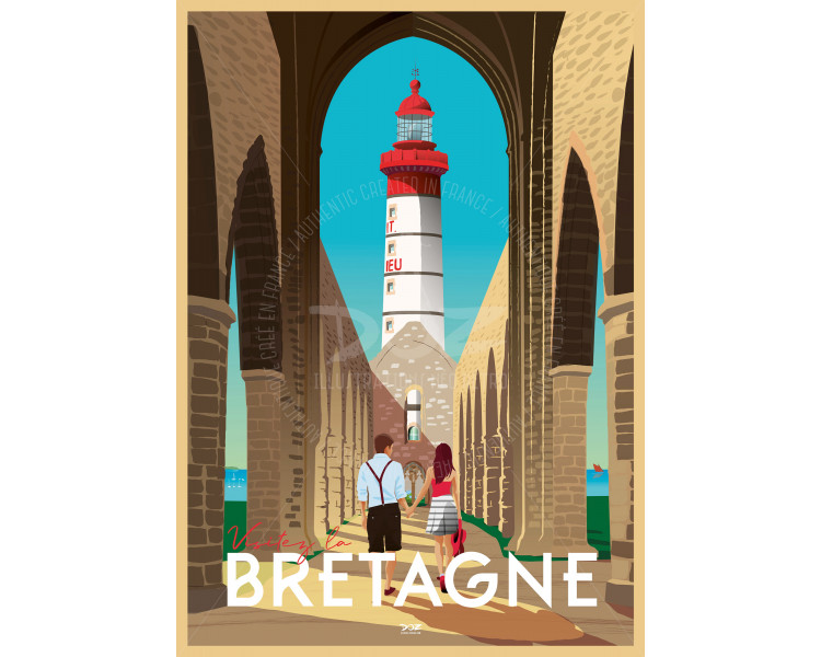 Affiche DOZ Bretagne Phare Saint-Mathieu