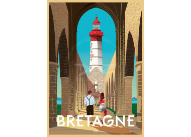 Affiche DOZ Bretagne Phare Saint-Mathieu