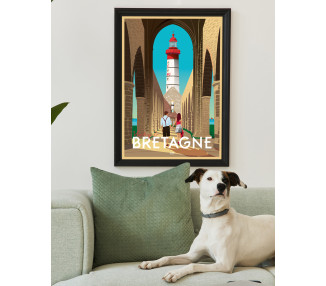 Affiche DOZ Bretagne Phare Saint-Mathieu