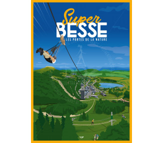 DOZ affiches vintage : Super Besse Auvergne tyrolienne