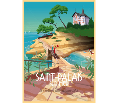 Affiche DOZ Saint-Palais-sur-Mer Le Sentier des Douaniers