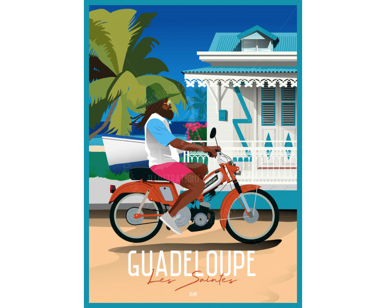 Affiche DOZ Guadeloupe - Les Saintes Affiche DOZ Guadeloupe - Les Saintes