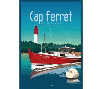 Affiche DOZ Cap Ferret - Bassin d'Arcachon
