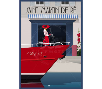 Affiche DOZ Ile de Ré - Saint Martin de Ré - Amour des îles