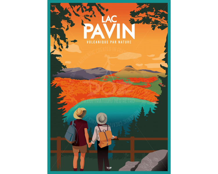 Affiche DOZ Besse Super Besse Lac Pavin Automne Affiche DOZ Besse Super Besse Lac Pavin Automne