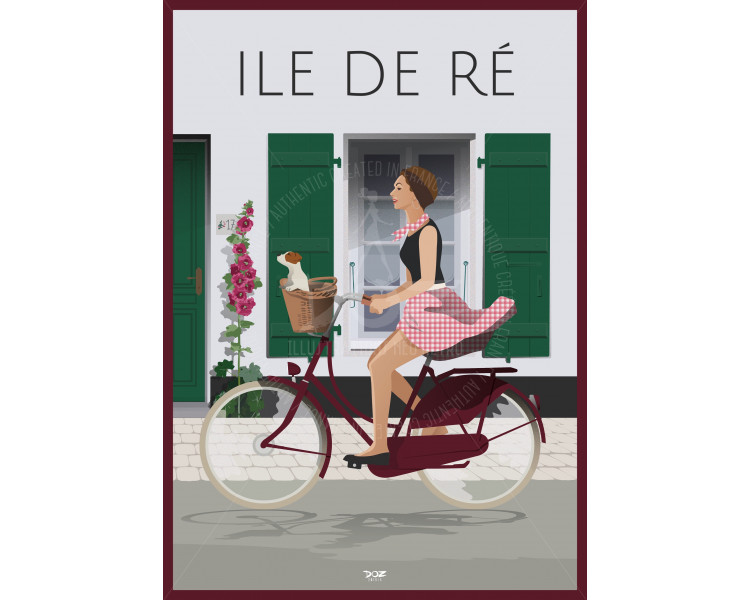 Affiche DOZ Ile de Ré - Vélo Affiche DOZ Ile de Ré - Vélo