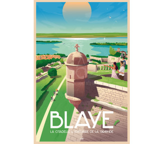 Affiche DOZ Ville de Blaye Estuaire de la Gironde Citadelle Unesco