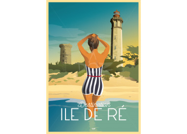 Doz Poster Destination Ile de Ré - The Lighthouse of whales