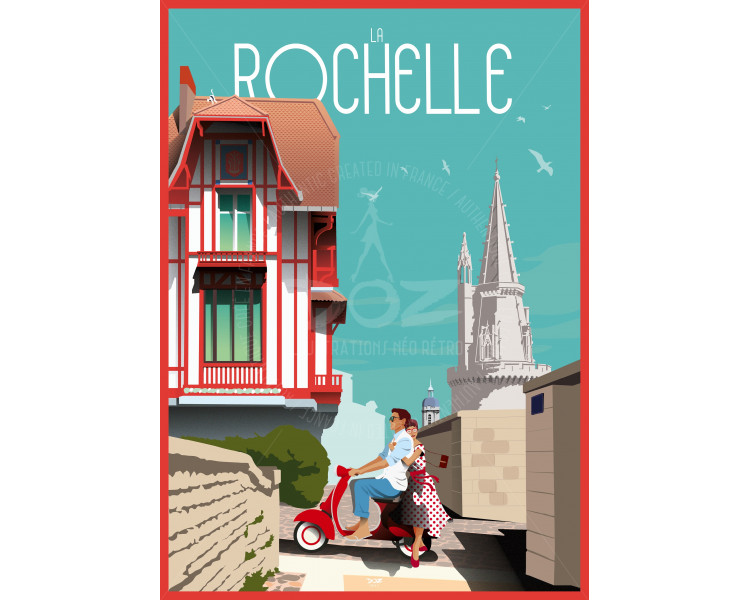 Affiche DOZ La Rochelle scooter Affiche DOZ La Rochelle scooter