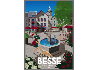 Affiche DOZ Besse Auvergne Sancy ville médiévale