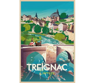 Affiche DOZ Corrèze Treignac Triporteur